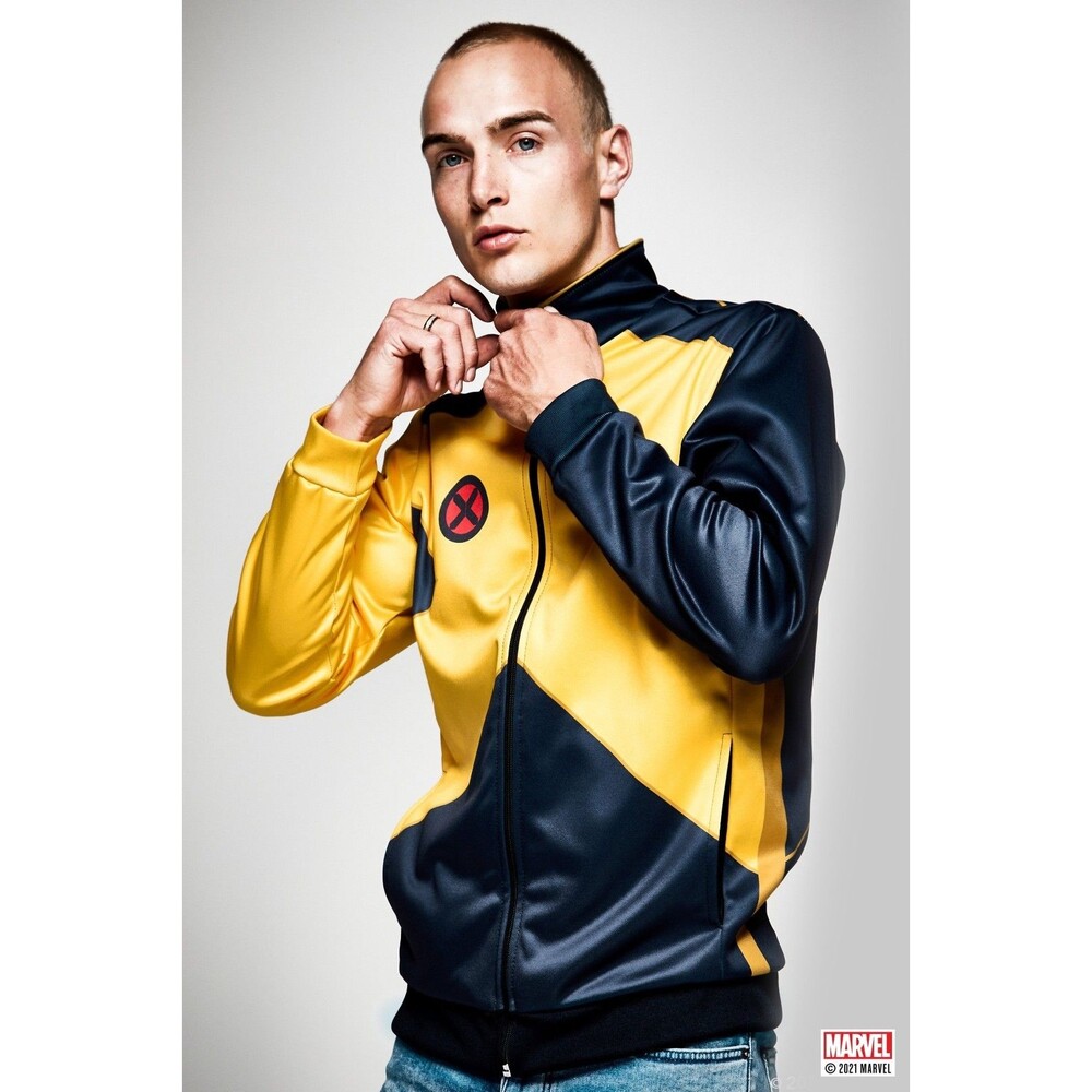 Team Liquid x Marvel Men's Full Zip Track Jacket Size XL Wolverine X-Men Yellow